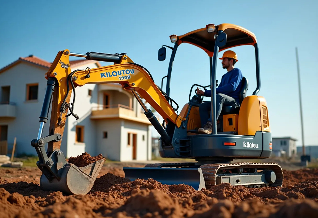 mini-pelle chantier